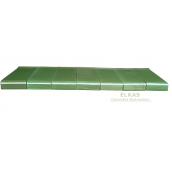 Parapet ceramiczny 30cm szkliwiony zielony